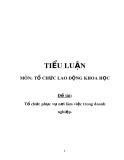 Tiểu luận: Tổ chức phục vụ nơi làm việc trong doanh nghiệp