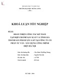 Khóa luận tốt nghiệp: Hoàn thiện công tác kế toán tập hợp chi phí sản xuất và tính giá thành sản phẩm xây lắp tại công ty cổ phần Tư vấn – Xây dựng công trình điện Hà Nội