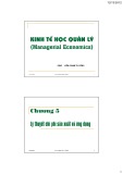 Bài giảng Kinh tế học quản lý (Managerial Economics): Chương 5 - Phan Thế Công