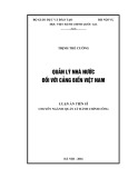 Luận án Tiến sĩ: Quản lý nhà nước đối với cảng biển Việt Nam