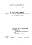 Sáng kiến kinh nghiệm: Một số biện pháp dạy ký hiệu ngôn ngữ cho trẻ khiếm thính