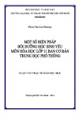 Luận văn Thạc sĩ Giáo dục học: Một số biện pháp bồi dưỡng học sinh yếu môn Hóa học lớp 11 ban cơ bản trung học phổ thông