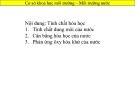 Bài giảng Cơ sở khoa học môi trường: Môi trường nước - Nguyễn Thanh Bình (p5)