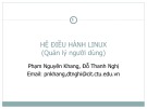 Bài giảng Hệ điều hành Linux - Bài 4: Quản lý người dùng