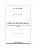 Luận án Tiến sĩ Kỹ thuật: Nghiên cứu ứng dụng biogas diesel cho động cơ lắp trên phương tiện cơ giới đường bộ phục vụ giao thông nông thôn Việt Nam
