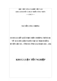 Khóa luận tốt nghiệp: Đánh giá kết quả thực hiện chương trình 106 về xóa đói giảm nghèo tại xã Thạch Bằng huyện Lộc Hà - tỉnh Hà Tĩnh giai đoạn 2011 - 2014