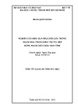 Tóm tắt Luận án Tiến sĩ Y học: Nghiên cứu hiệu quả phục hồi lưu thông mạch máu trong điều trị tắc hẹp động mạch chủ - chậu mạn tính