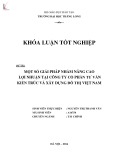 Khóa luận tốt nghiệp chuyên ngành Tài chính: Một số giải pháp nhằm nâng cao lợi nhuận tại Công ty Cổ phần Tư vấn Kiến trúc và Xây dựng đô thị Việt Nam
