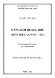Tóm tắt Luận án Tiến sĩ Vật lí: Mảng kìm quang học biến điệu quang - âm
