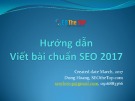 Bài giảng Hướng dẫn viết bài chuẩn SEO 2017
