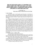 Một số giải pháp quản lý ở Trường Cao đẳng nghề theo tiếp cận năng lực thực hiện (Competency), trong bối cảnh đổi mới căn bản và toàn diện giáo dục - TS. Bùi Đức Tú