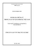 Tóm tắt luận văn Thạc sĩ Luật học: Đánh giá chứng cứ trong luật tố tụng hình sự Việt Nam