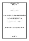 Toán tắt luận văn Thạc sĩ Luật học: Các tội xâm phạm hoạt động tư pháp mà chủ thể là những người trong các Cơ quan tiến hành tố tụng