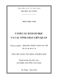 Tóm tắt luận văn Thạc sĩ Khoa học: Vành các hàm số học và các tính chất liên quan