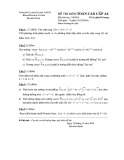 Đề thi môn Toán cao cấp A4 năm học 2014-2015 - ĐH Sư phạm Kỹ thuật TP.HCM