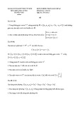 Đề thi Toán cao cấp A2 năm học 2014-2015 - Đại học Sư phạm Kỹ thuật TP. HCM