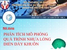 Bài giảng Thiết kế và chế tạo khuôn ép nhựa: Phân tích mô phỏng quá trình nhựa lỏng điền đầy khuôn