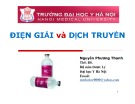 Bài giảng Điện giải và dịch truyền - ThS. BS. Nguyễn Phương Thanh