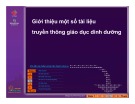 Báo cáo Giới thiệu một số tài liệu truyền thông giáo dục dinh dưỡng