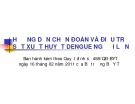 Hướng dẫn chần đoán và điều trị sốt xuất huyết Dengue người lớn
