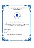 Tiểu luận: Lạm Phát Việt Nam 2011 – Thực trạng, giải pháp và cái nhìn về tương lai