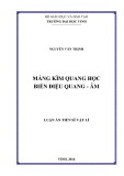 Luận án Tiến sĩ Vật lí: Mảng kìm quang học biến điệu quang - âm