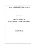 Luận văn Thạc sĩ Chính trị học: Chính sách nhân tài ở thành phố Đà Nẵng từ 1997 đến nay