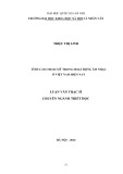 Luận văn Thạc sĩ Triết học: Tình cảm thẩm mỹ trong hoạt động âm nhạc ở Việt Nam hiện nay