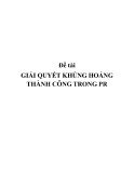 Tiểu luận: Giải quyết thành công khủng hoảng trong PR