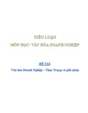 Tiểu luận văn hóa doanh nghiệp: Văn hóa Doanh Nghiệp - Thực Trạng và giải pháp
