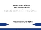 Bài giảng Cơ sở Hóa môi trường - Chương 3: Hoá học của thủy quyển