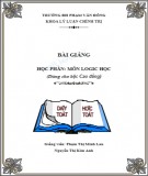 Bài giảng Logic học - ĐH Phạm Văn Đồng