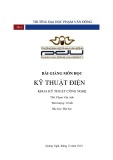 Bài giảng Kỹ thuật điện - ĐH Phạm Văn Đồng