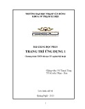 Bài giảng Trang trí ứng dụng 1 - ĐH Phạm Văn Đồng