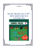 Bộ đề thi học kỳ 2 lớp 7 môn Sinh năm 2017-2018 có đáp án