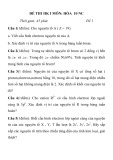 Đề thi HK 1 môn Hóa học lớp 10 Nâng cao - Mã đề 1