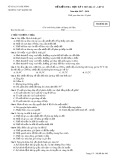 Đề thi HK 1 môn Địa lí lớp 10 năm 2017-2018 - THPT Krông Nô - Mã đề 486
