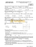Đề thi thử THPT Quốc gia năm 2018, lần 4 môn Toán - Trường ĐHSP Hà Nội - Mã đề 541