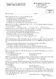 Đề thi khảo sát giữa HK 2 môn Sinh học lớp 12 - THPT Nguyễn Văn Cừ - Mã đề 017