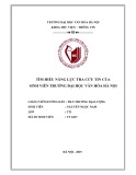 Tóm tắt Khóa luận tốt nghiệp khoa Thư viện - Thông tin: Tìm hiểu năng lực tra cứu tin của sinh viên Trường Đại học Văn hóa Hà Nội