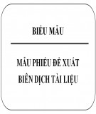 Mẫu phiếu đề xuất biên dịch tài liệu