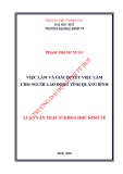 Việc làm và giải quyết việc làm cho người lao động ở tỉnh Quảng Bình