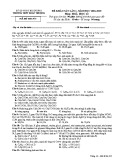 Đề khảo sát lần 1 môn Hóa học lớp 12 năm 2018-2019 - THPT Đoàn Thượng - Mã đề 485