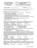 Đề khảo sát lần 1 môn Hóa học lớp 12 năm 2018-2019 - THPT Đoàn Thượng - Mã đề 209