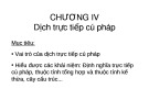 Bài giảng Chương trình dịch - Chương 4: Dịch trực tiếp cú pháp