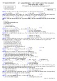 Đề khảo sát kiến thức THPT môn Sinh học 12 năm 2019 lần 1 - Sở GD&ĐT Vĩnh Phúc - Mã đề 412