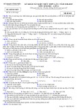 Đề khảo sát kiến thức THPT môn Sinh học 12 năm 2019 lần 1 - Sở GD&ĐT Vĩnh Phúc - Mã đề 405