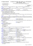 Đề khảo sát kiến thức THPT môn Sinh học 12 năm 2019 lần 1 - Sở GD&ĐT Vĩnh Phúc - Mã đề 411