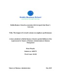 Master Thesis in Economics: The impact of reward systems on employee performance