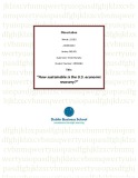 Master Thesis in Economics: How sustainable is the US economic recovery